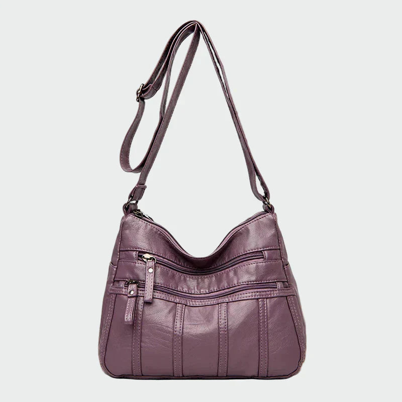 Soft leather shoulder bag