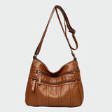 Soft leather shoulder bag