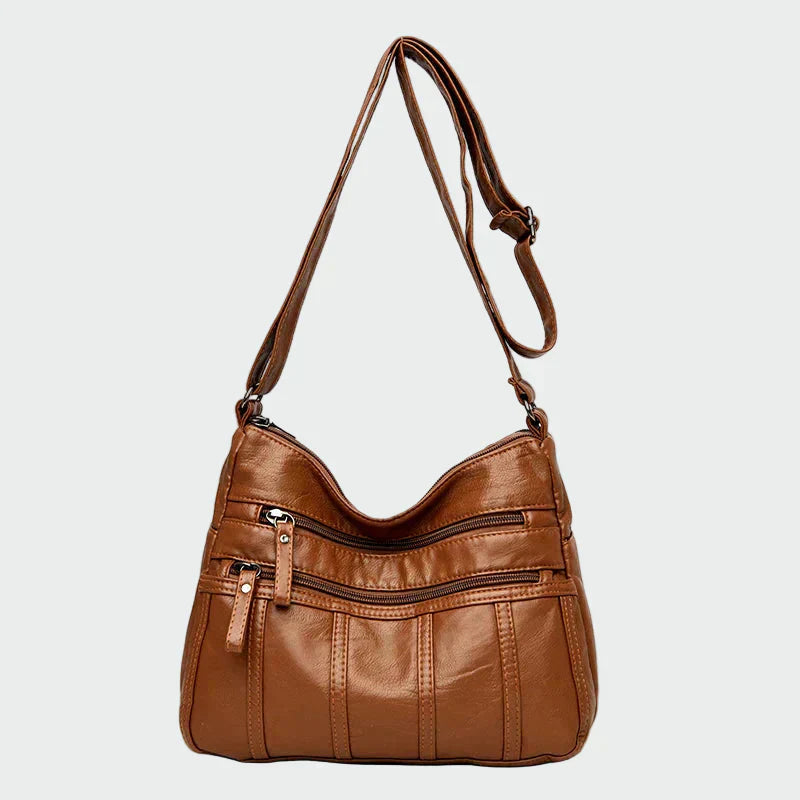 Soft leather shoulder bag