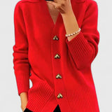 Katrin - Knitted cardigan with heart-shaped buttons