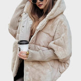 Eurelia – Faux Leather Hooded Jacket