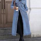 Maya | Fashionable Long Denim Jacket