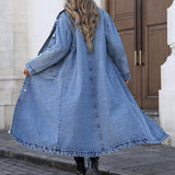 Maya | Fashionable Long Denim Jacket